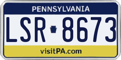 PA license plate LSR8673