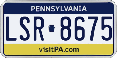 PA license plate LSR8675