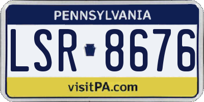 PA license plate LSR8676