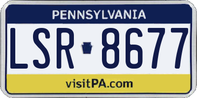 PA license plate LSR8677