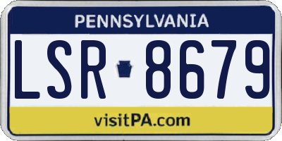 PA license plate LSR8679