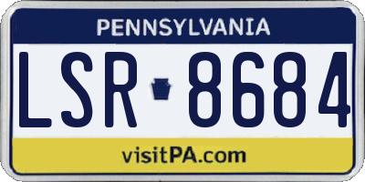 PA license plate LSR8684
