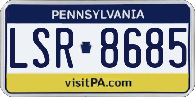 PA license plate LSR8685