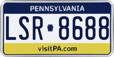 PA license plate LSR8688