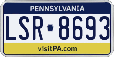 PA license plate LSR8693