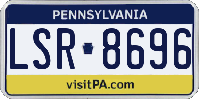 PA license plate LSR8696