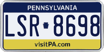 PA license plate LSR8698