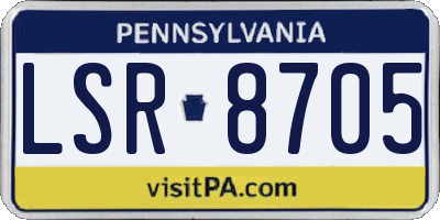 PA license plate LSR8705