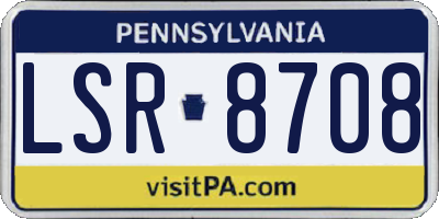 PA license plate LSR8708