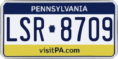 PA license plate LSR8709