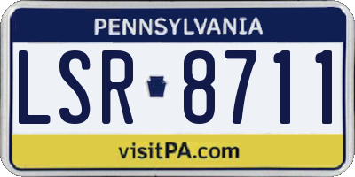 PA license plate LSR8711