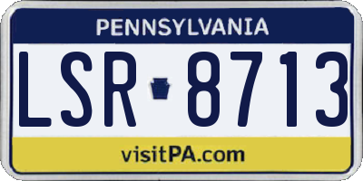 PA license plate LSR8713