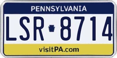PA license plate LSR8714