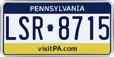 PA license plate LSR8715