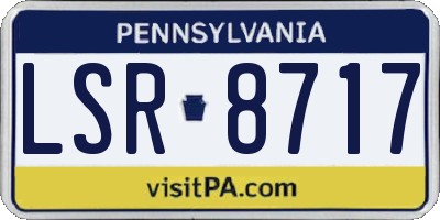 PA license plate LSR8717