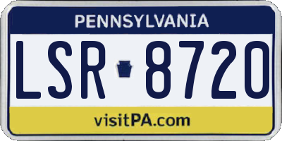 PA license plate LSR8720