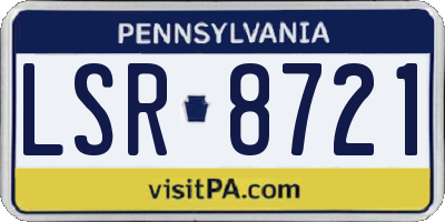 PA license plate LSR8721
