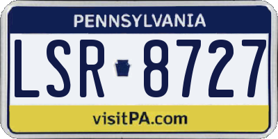 PA license plate LSR8727