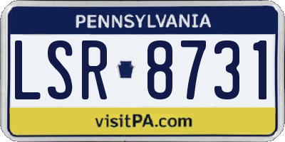 PA license plate LSR8731