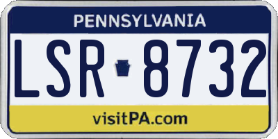 PA license plate LSR8732