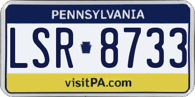 PA license plate LSR8733