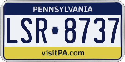 PA license plate LSR8737