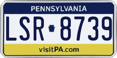 PA license plate LSR8739