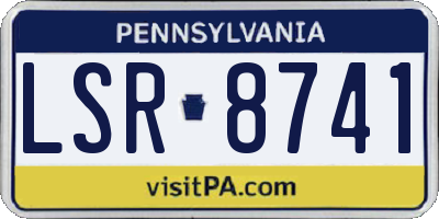 PA license plate LSR8741