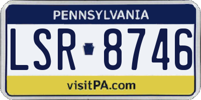 PA license plate LSR8746