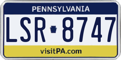 PA license plate LSR8747