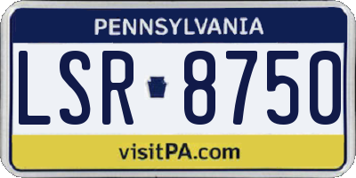 PA license plate LSR8750