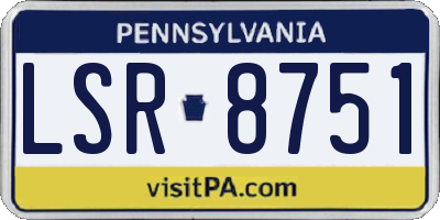 PA license plate LSR8751