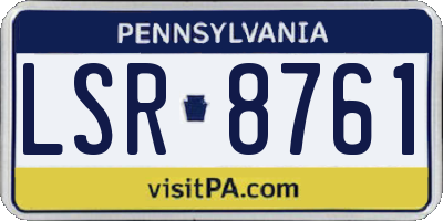 PA license plate LSR8761