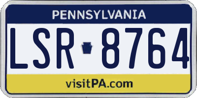 PA license plate LSR8764