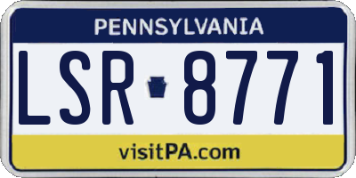 PA license plate LSR8771