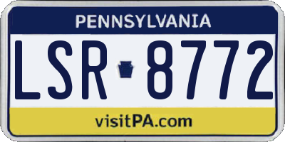PA license plate LSR8772