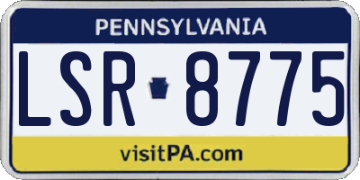 PA license plate LSR8775