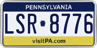 PA license plate LSR8776