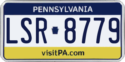 PA license plate LSR8779