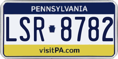 PA license plate LSR8782