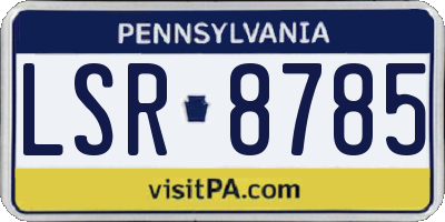 PA license plate LSR8785