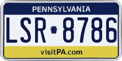 PA license plate LSR8786