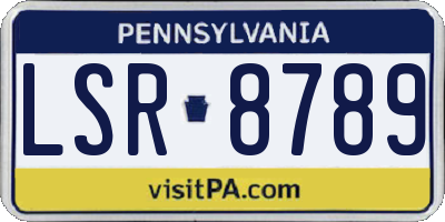 PA license plate LSR8789