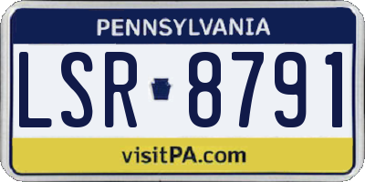 PA license plate LSR8791