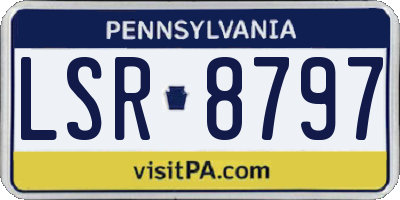 PA license plate LSR8797