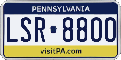 PA license plate LSR8800
