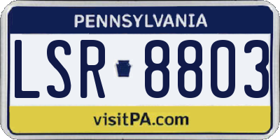PA license plate LSR8803