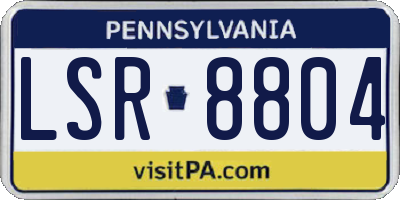 PA license plate LSR8804