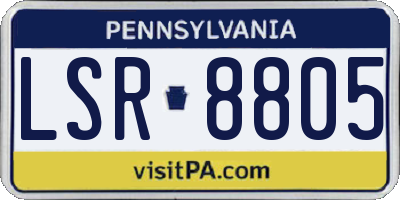 PA license plate LSR8805