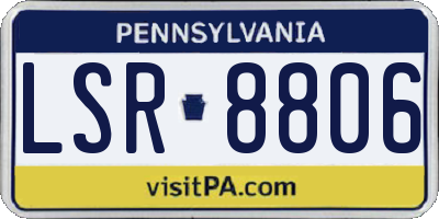 PA license plate LSR8806